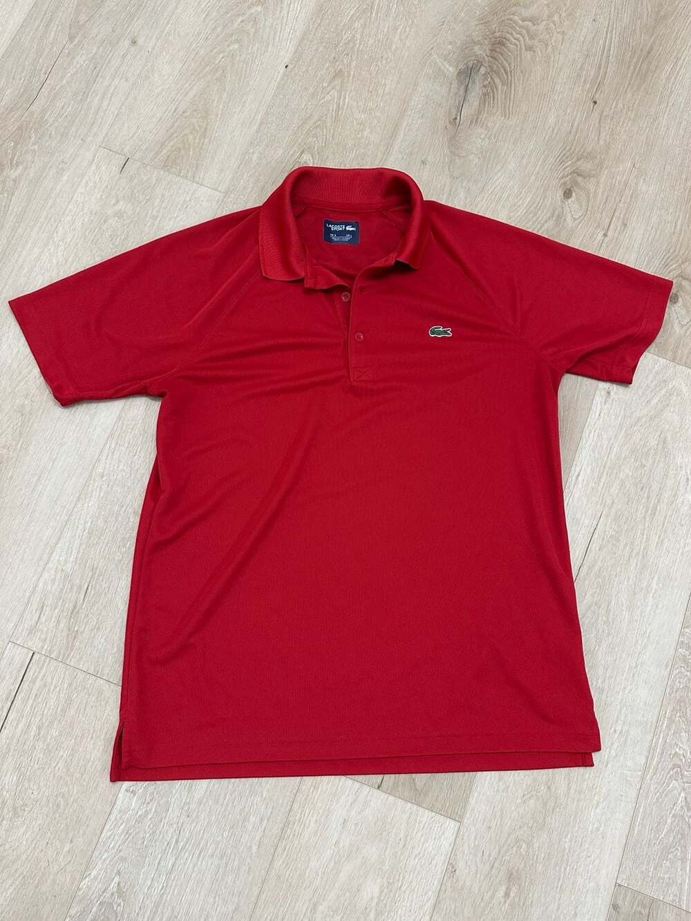 Lacoste Sport Ultra Dry Polo Size US L Red Technical Pique